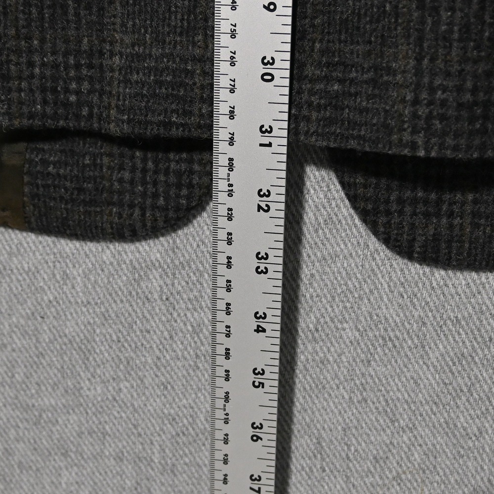 Brooks Brothers Sport Coat Mens 42R Camel Hair Plaid USA Charcoal Gray - Picture 6 of 8